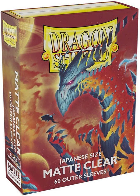 Buste esterne dello scudo del drago trasparente opaco - formato giapponese per carte fino a 59x86 mm