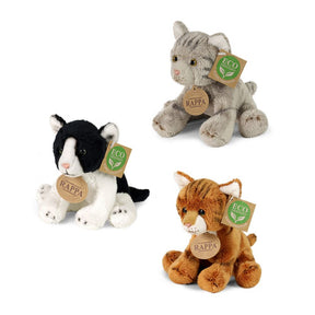 Gatti peluche assortiti 14 cm ecologici