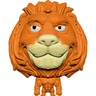 Simboli testa di leone arancione 11 cm | 3 pezzi