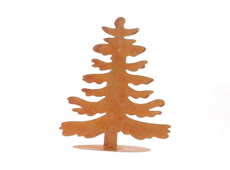 HBx statua vivente naturale albero di Natale metallo ruggine h30cm