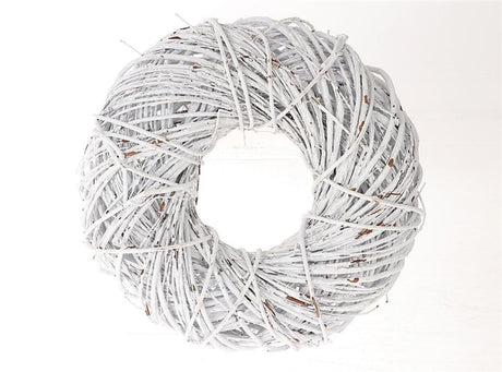 Hbx ghirlanda vivente naturale twister dia 35 cm lavaggio bianco