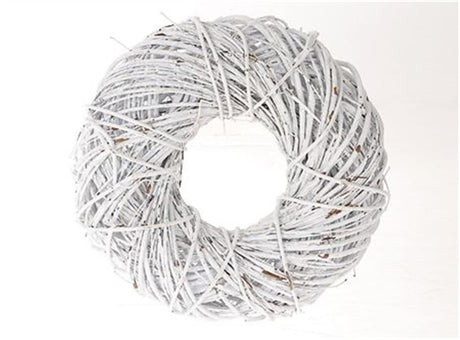 HBX Natural Living Wreath Twister D-50 Lavaggio bianco