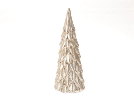 Hbx statua vivente naturale Albero di Natale foresta pietra 9,5x8x23 cm argento