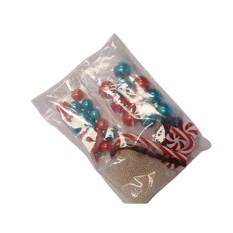 Hbx natural living deco perline d'acqua x-mas cheer bag da 120 gr verde rosso