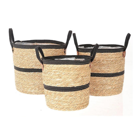 Hbx natural living hbx natrural living cesto per piante nicchia set a 3 ø30xh30 ø34xh33 ø36xh38cm