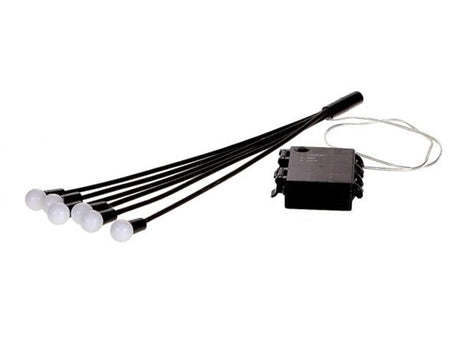 HBX Natural Living Luci natalizie lucciola LED flessibile su stick - 2 fasci di illuminazione