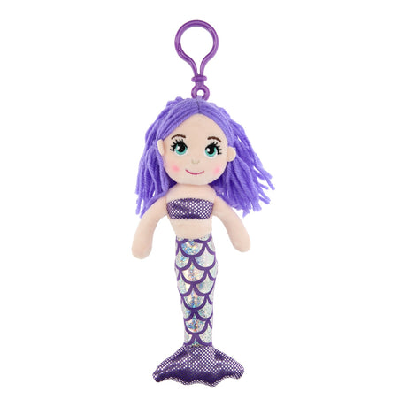 Portachiavi sirena bambola di pezza, 21 cm