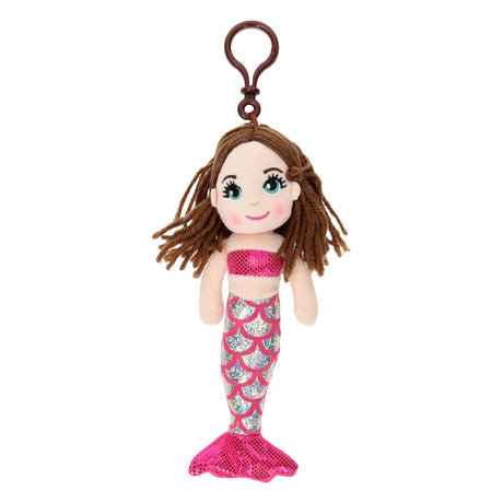 Portachiavi sirena bambola di pezza, 21 cm