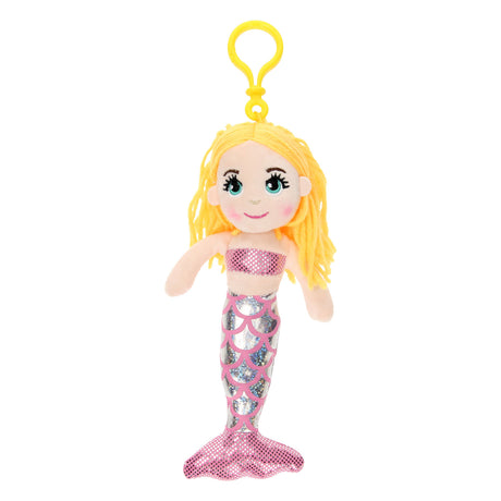 Portachiavi sirena bambola di pezza, 21 cm