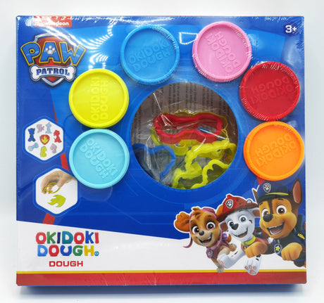 Set di argilla Paw Patrol dell'unità di marca con 6 vasi di argilla e 8 figure di stampo in argilla
