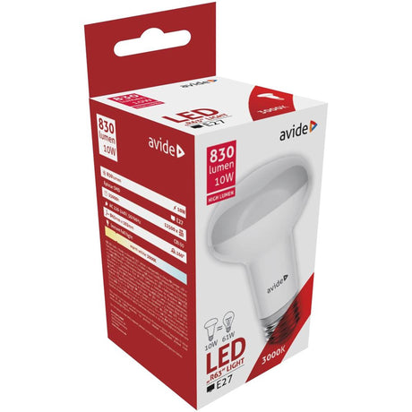 Avide LED R63 10W attacco E27 3000 Kelvin bianco caldo 830 lumen