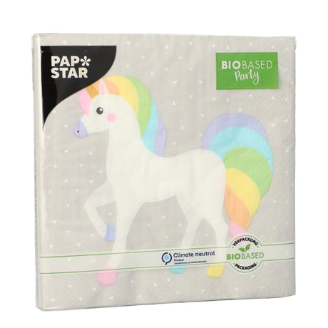 Set 20 tovaglioli Papstar unicorno 3 strati 33x33 cm