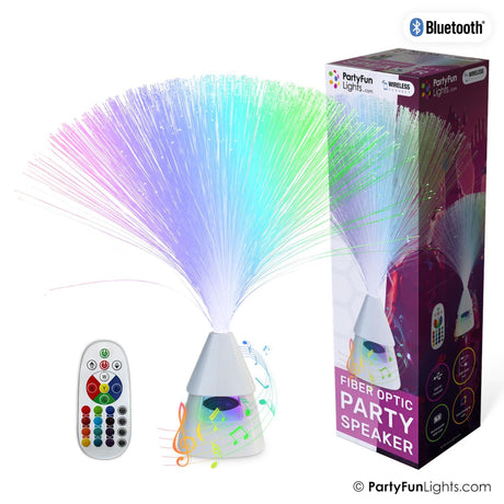 Partyfun illumina il cambiamento di colore dell'altoparlante bluetooth per feste in fibra ottica