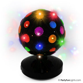 Luci divertenti per feste, luce da discoteca dia20 cm 9 LED, funziona con batteria 3XAA e USB