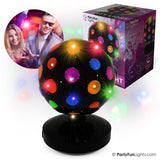 Luci divertenti per feste, luce da discoteca dia20 cm 9 LED, funziona con batteria 3XAA e USB