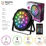Partyfun luci discoteca 18x potenza led multi colore