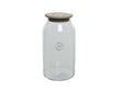 Decoris vaso in vetro ceramica fiori disposti coperchio ceramica ø11-h20cm