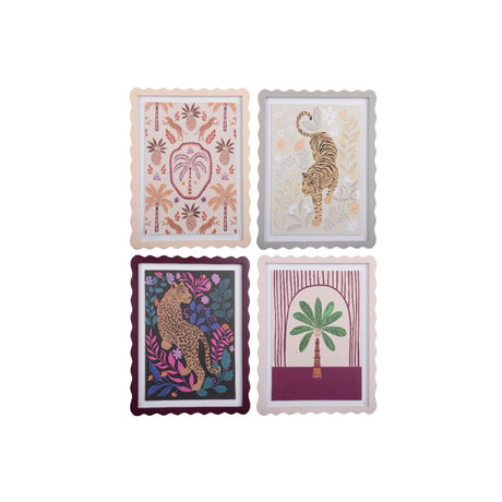 Decoris decorazione da parete in legno 30x1,5x40 cm 4 assortiti