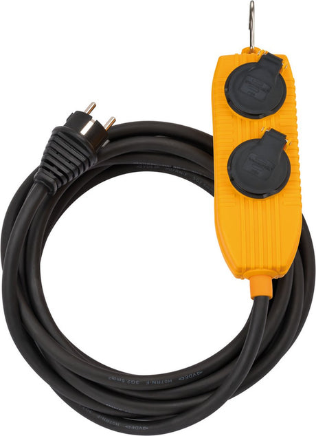 Cavo da cantiere Brennerstuhl ip54 con blocco prese 5m nero