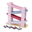 Pista per macchinine in legno Jipy + 4 macchinine rosa