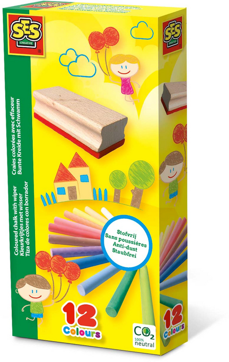 Set di pastelli colorati con gomma