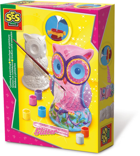 Ses creative ses calco in gesso e pittura gufo