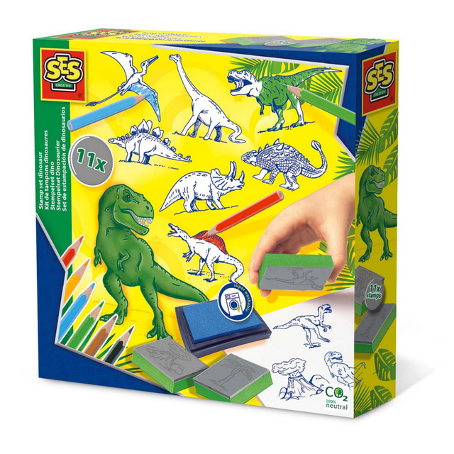 Set di timbri creativi per dinosauri
