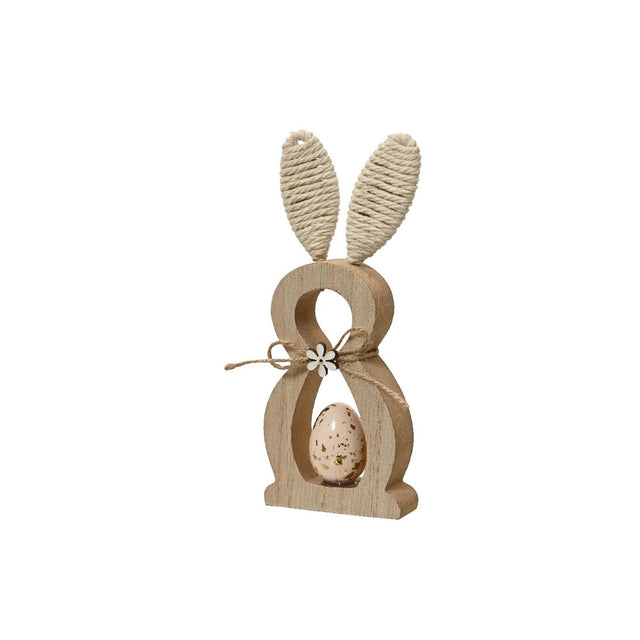 Decoris decorazione coniglio in legno 2x7x18cm