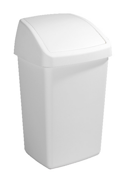 Sunware - pattumiera delta con coperchio basculante 50 l bianco - 39,5 x 34,5 x 66,5 cm