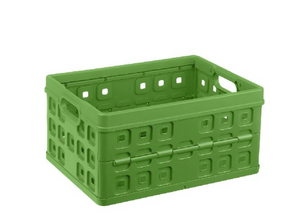 Cassetta spesa quadrata Sunware 32 litri verde 49x36x24,5 cm