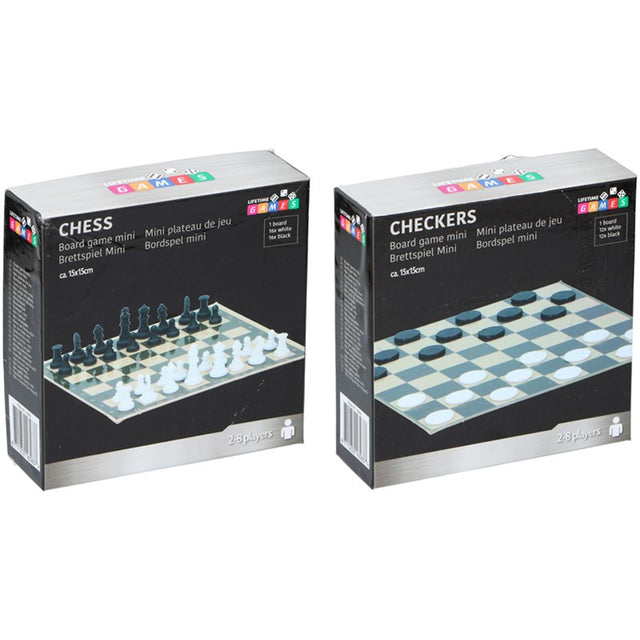 Giochi a vita, gioco di scacchi o dama mini 15x15 cm