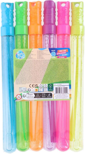 Eddy Toys set di spade a bolle di 6 pezzi 118 ml 32 cm