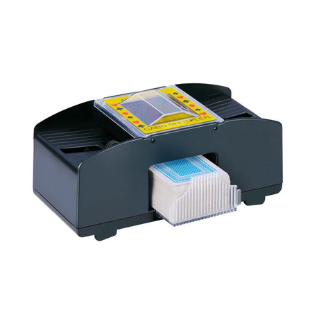 Mescolatore automatico di carte Lifetime Games - mescolatore di carte elettrico per 2 mazzi - mescolatore di carte alimentato a batteria - accessorio di gioco per poker, bridge e rummikub - nero