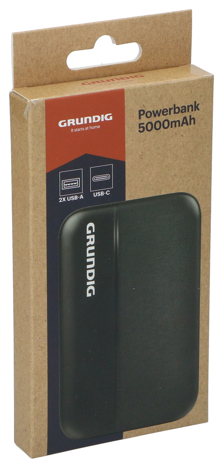 Powerbank 5000mAh nero | 2 pezzi