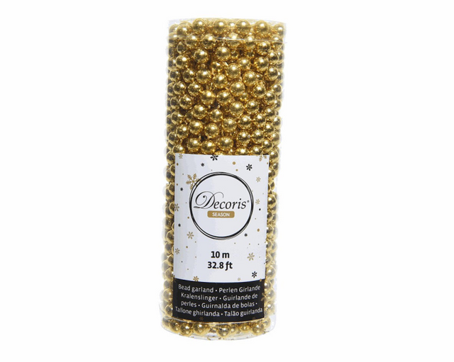 Ghirlanda di perle Decoris oro brillante 10 metri