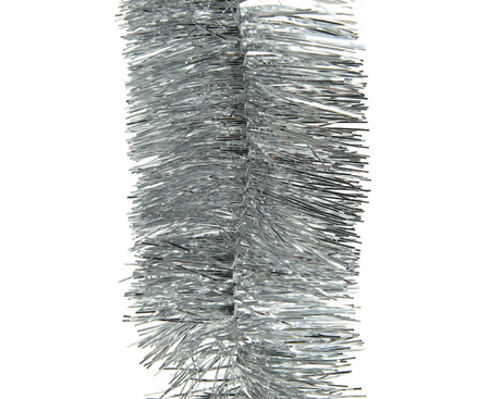 Decoris ghirlanda per albero di Natale lametta 7,5 cm x 270 cm argento