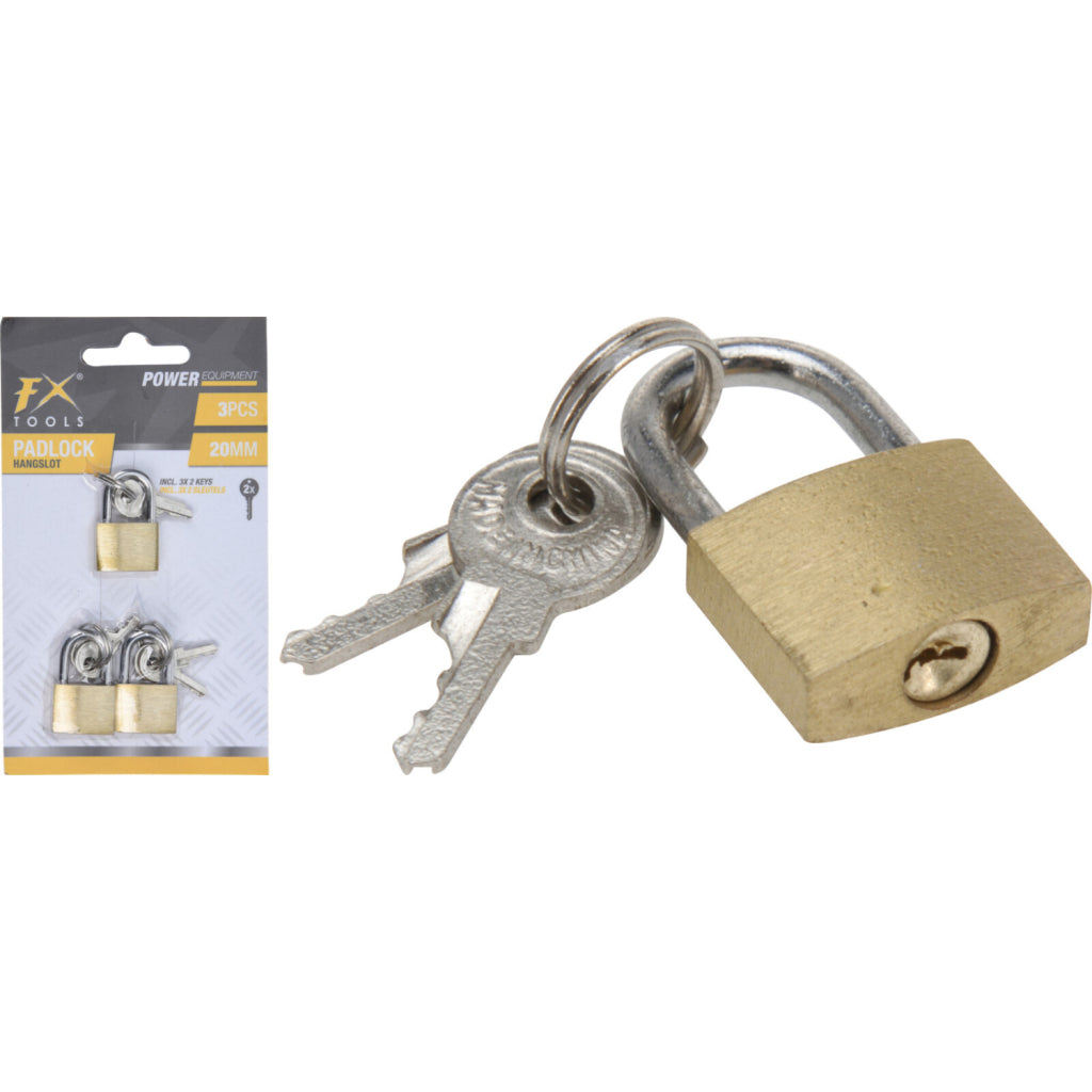 Lucchetto Fx Tools 3pz 20mm rame