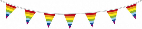 Linea bandiera arcobaleno Haza Barbabianca, 10 metri.