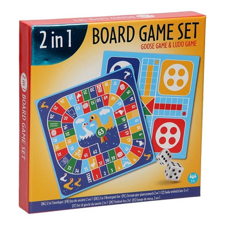 Gioco da tavolo 2 in 1. tavola d'oca e uomo peggio