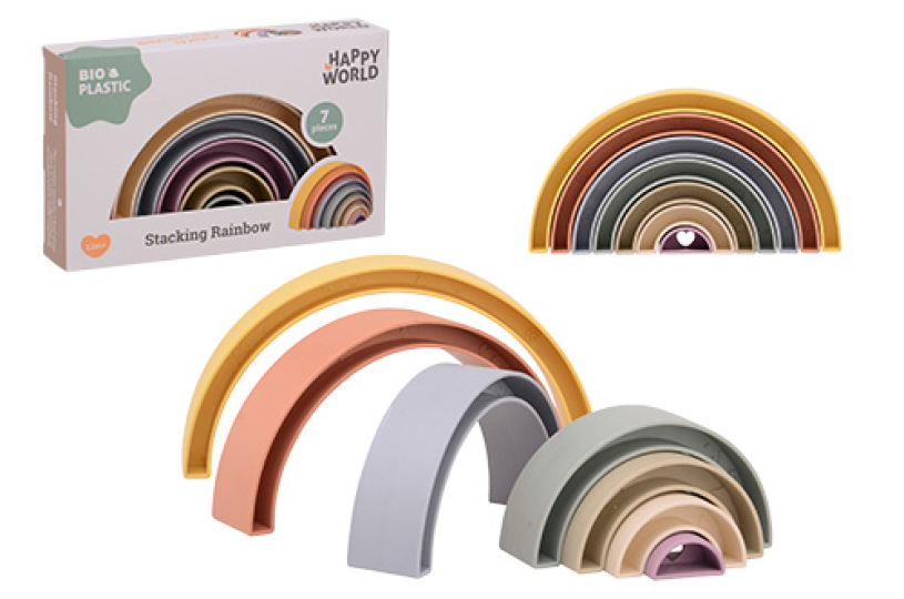 Johntoy happy world bio pila in plastica arcobaleno