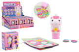 Stampino per adesivi con unicorno Johntoy