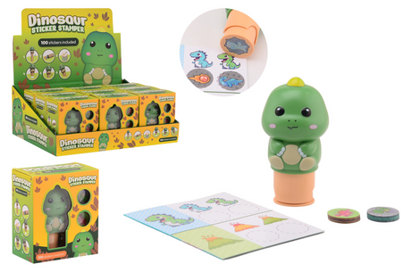 Stampino per adesivi con dinosauri Johntoy