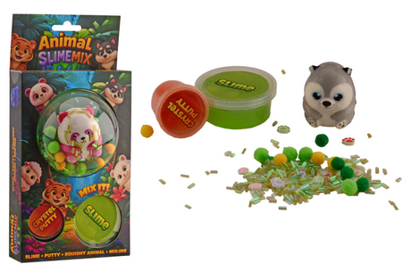 Confezione multipla Johntoy Jungle - mastice, slime squeez 6 assortiti