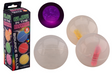 Palline rimbalzanti che si illuminano al buio - 3 pezzi.