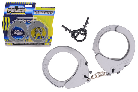 Manette in plastica giocattolo Johntoy con chiave per bambini - polizia