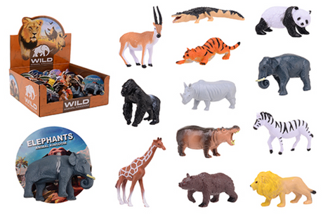 Johntoy mostra il mondo degli animali animali selvatici, 12 assortiti