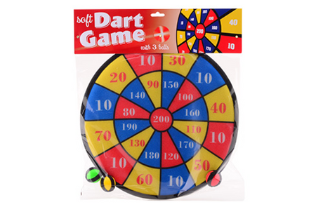 Gioco di freccette in velcro Johntoy con 3 palline, 36 cm