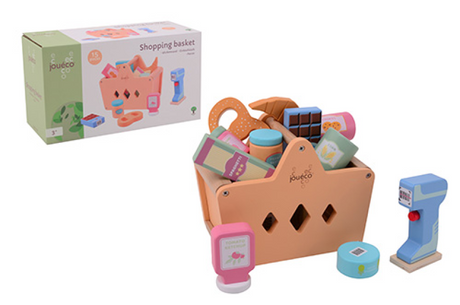 Jouéco - carrello della spesa con generi alimentari e scanner - 17,3 cm