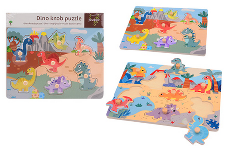 Dinosauro puzzle con bottoni Jouéco. 3+2 ass