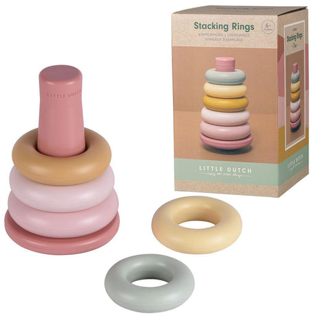Rubo Toys piccoli anelli olandesi impilabili rosa